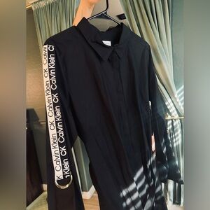 Calvin Klein Black Long Sleeve Dress w/ Belt